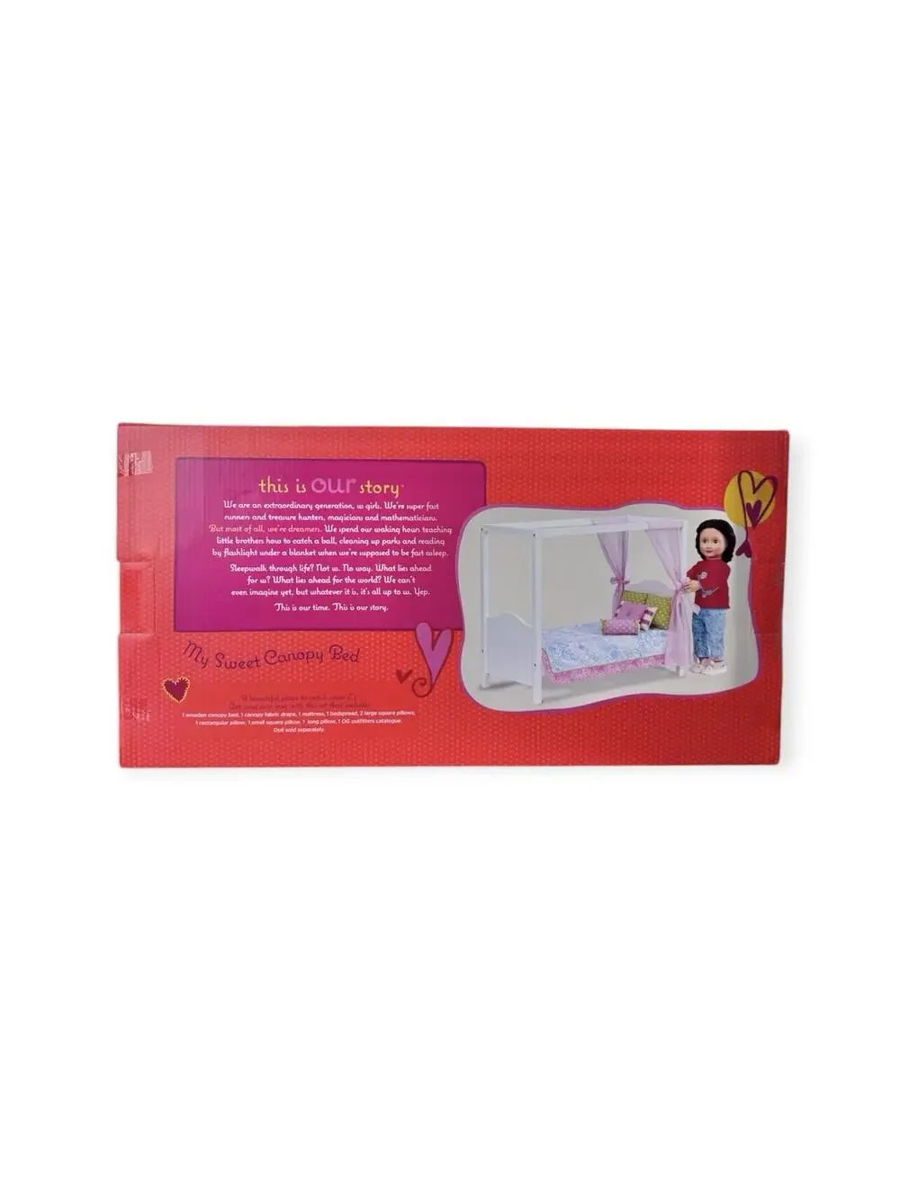(RF) NIB Our Generation My Sweet Canopy Bed for 18 inch Dolls 2015 Ed Sealed